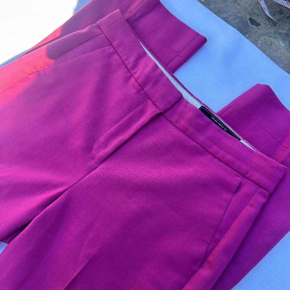 J. Crew Women's Nova Fides Wool Blend Pants Italian Pink Trousers - 4 - Picture 4 of 11
